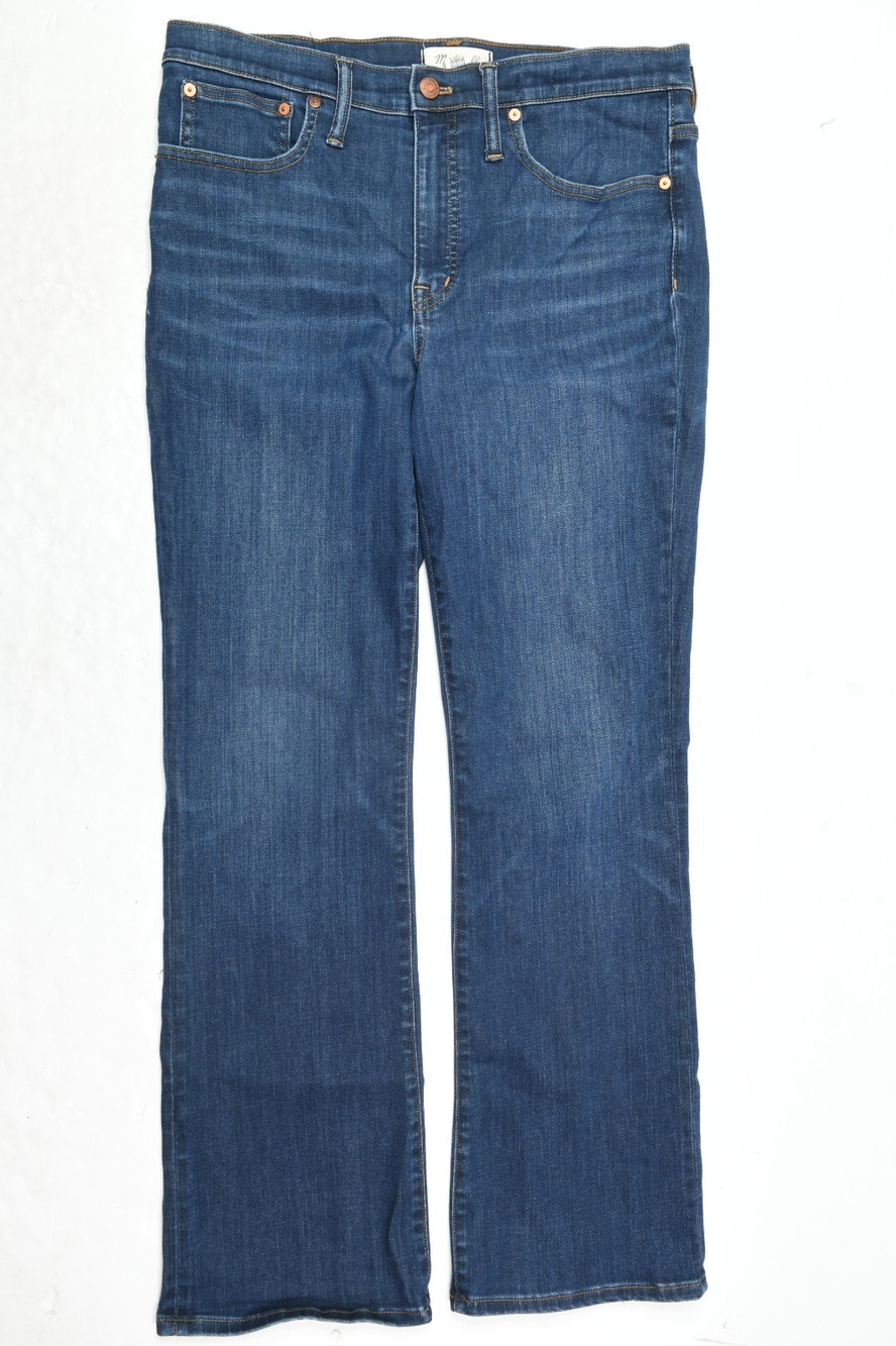 Madewell Cali Dem Boot Cut Jeans Womens 30T Blue Larkspur Mid-Rise Slim Fit Crop